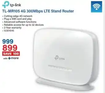 Incredible Connection Tp-link TL-MR105 4G 300Mbps LTE Stand Router offer