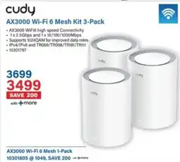 Incredible Connection Cudy AX3000 Wi-Fi 6 Mesh Kit offer