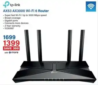 Incredible Connection Tp-link AX53 AX3000 Wi-Fi 6 Router offer