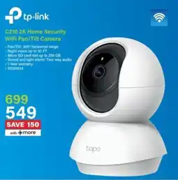 Incredible Connection Tp-link C210 2K Home Security WiFi Pan/ Tilt Camera offer