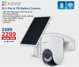 Incredible Connection Ezviz 2K+ Pan & Tilt Battery Camera offer