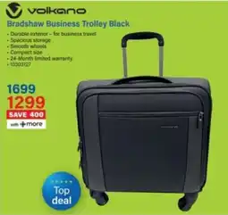 Incredible Connection Volkano Bradshaw Business Trolley Black offer