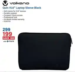 Incredible Connection Volkano Quin 15.6" Laptop Sleeve Black offer