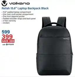 Incredible Connection Volkano Relish 15.6" Laptop Backpack Black offer