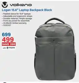 Incredible Connection Volkano Logan 15.6" Laptop Backpack Black offer