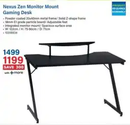 Incredible Connection Nexus Zen Monitor Mount Gaming Desk offer