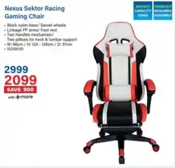 Incredible Connection Nexus Sektor Racing Gaming Chair offer