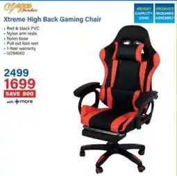 Incredible Connection Vegas Furniture Xtreme High Back Gaming Chair offer