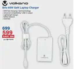 Incredible Connection Volkano Brio 65W GaN Laptop Charger offer
