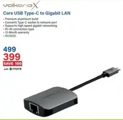 Incredible Connection Volkano X Core USB Type-C to Gigabit LAN offer