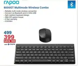 Incredible Connection Rapoo 8000GT Multimode Wireless Combo offer