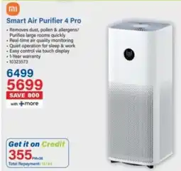 Incredible Connection Xiaomi Smart Air Purifier 4 Pro offer