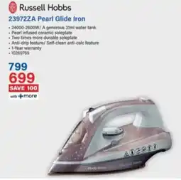 Incredible Connection Russell Hobbs 23972ZA Pearl Glide Iron offer