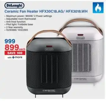Incredible Connection DeLonghi Ceramic Fan Heater offer