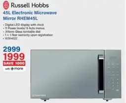 Incredible Connection Russell Hobbs Electronic Microwave Mirror offer