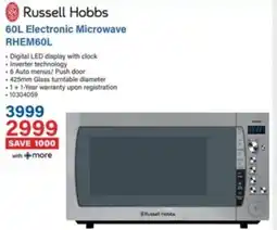 Incredible Connection Russell Hobbs Electronic Microwave offer