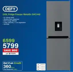 Incredible Connection Defy Fridge Freezer Metallic offer