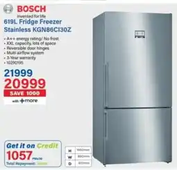 Incredible Connection Bosch Fridge Freezer Stainless offer