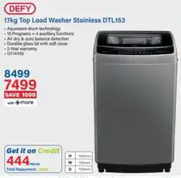 Incredible Connection Defy Top Load Washer Stainless offer