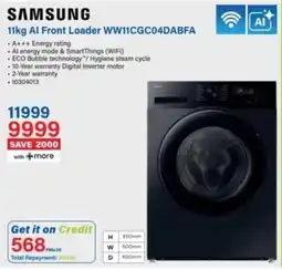Incredible Connection Samsung AI Front Loader offer