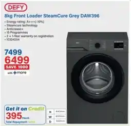 Incredible Connection Defy Front Loader SteamCure Grey DAW396 offer