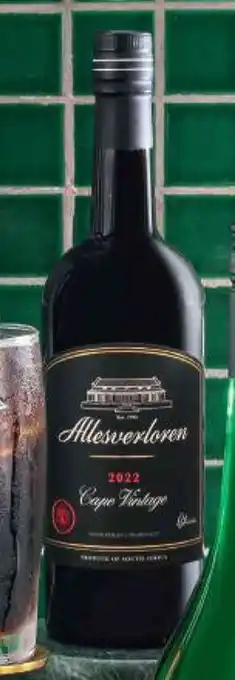 Allesverloren Cabernet Sauvignon, Tinta Barocca, Fine Old Vintage or Shiraz