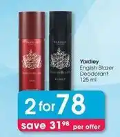 Clicks Yardley - english blazer deodorant offer