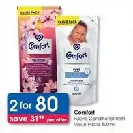 Clicks Comfort - fabric conditioner refill value packs offer