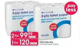 Clicks Clicks - 2-ply toilet paper offer