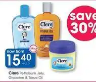 Clicks Clere - petroleum jelly, glycerine & tissue oil offer