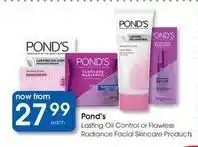 Clicks Pond's - lasting oil control or flawless radiance facial skincare products offer