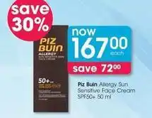 Clicks Allergy sun sensitive face cream spf50+ offer