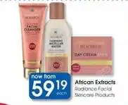 Clicks Radiance facial skincare products offer