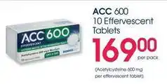 Clicks Acc 600 effervescent tablets offer