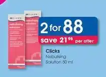 Clicks Clicks - nebulising solution offer