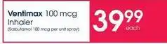Clicks Ventimax 100 mcg inhaler offer