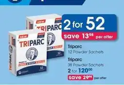 Clicks Triparc powder sachets offer