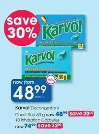 Clicks Decongestant chest rub offer