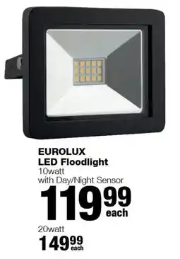 Build It Eurolux LED Flood Light 10watt with Day/ Night Sensor offer