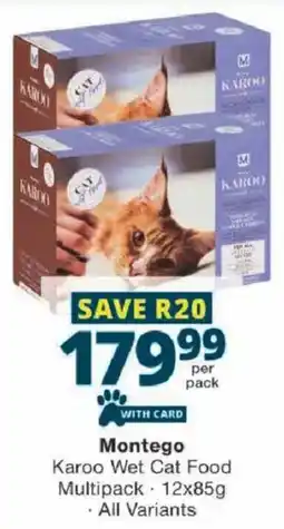 Checkers Montego Karoo Wet Cat Food Multipack offer