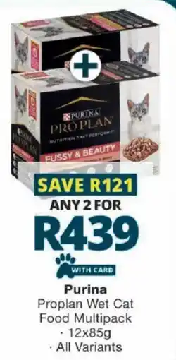 Checkers Purina Proplan Wet Cat Food Multipack offer
