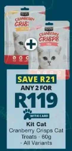 Checkers Kit Cat Cranberry Crisps Cat Treats offer