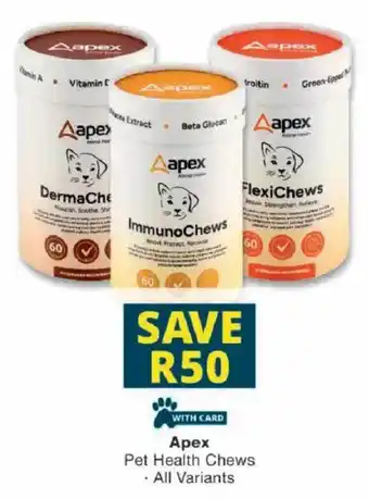 Checkers Apex Pet Health Chews offer