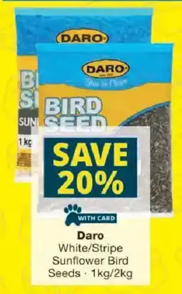 Checkers Daro White/ Stripe Sunflower Bird Seeds offer