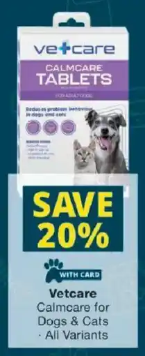 Checkers Vetcare Calmcare for Dogs & Cats offer