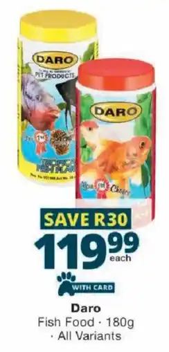 Checkers Daro Fish Food offer