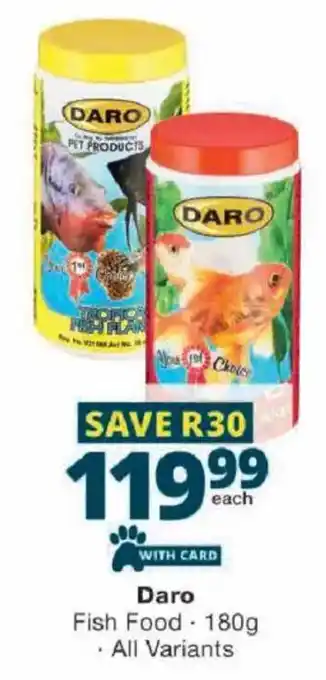 Checkers Daro Fish Food offer