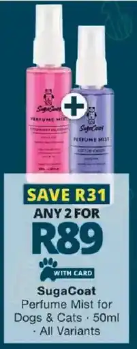 Checkers SugaCoat Perfume Mist for Dogs & Cats offer