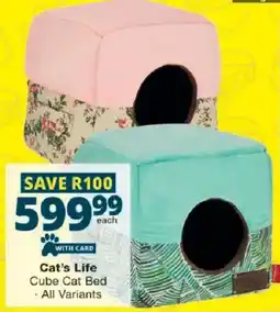 Checkers Cat's Life Cube Cat Bed offer