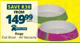 Checkers Rogz Cat Bowl offer